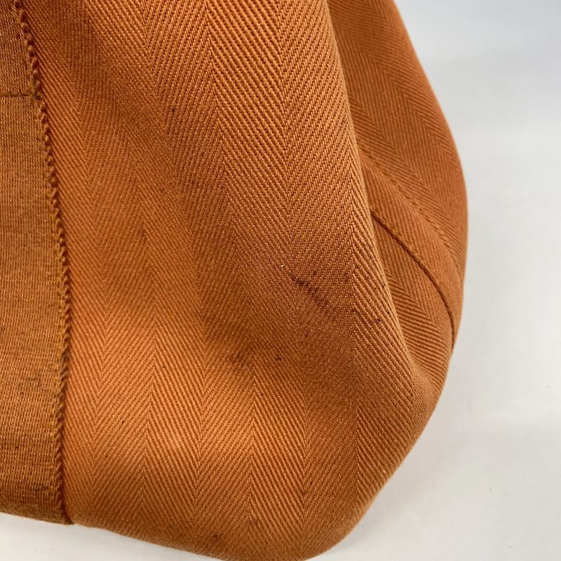 Hermes Tote Bag Valparaiso PM Twirl Chevron Orange Silver Hardware Women