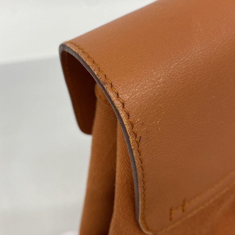 Hermes Tote Bag Valparaiso PM Twirl Chevron Orange Silver Hardware Women