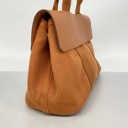 Hermes Tote Bag Valparaiso PM Twirl Chevron Orange Silver Hardware Women