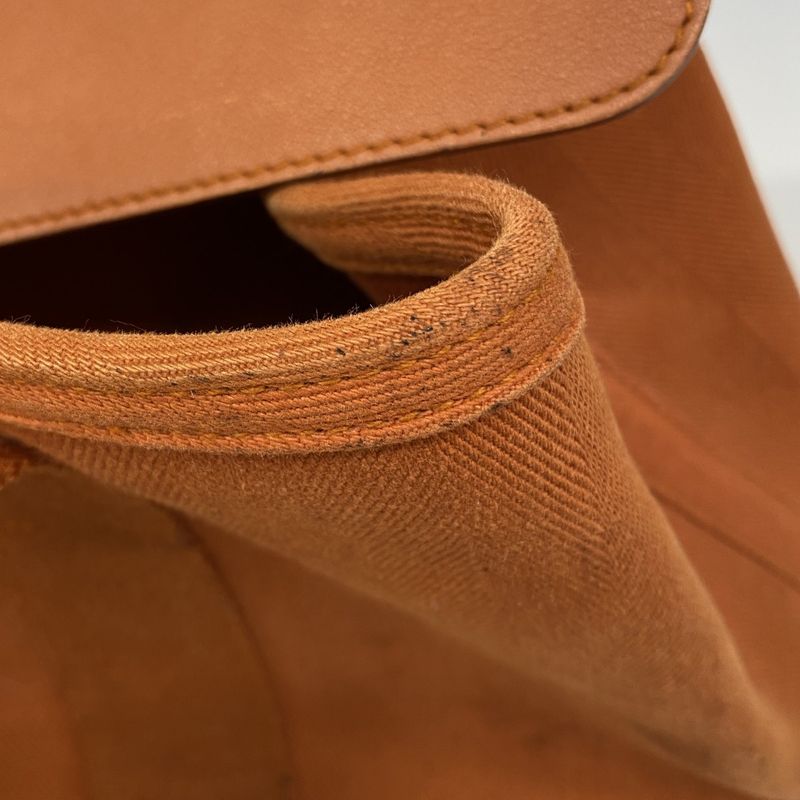 Hermes Tote Bag Valparaiso PM Twirl Chevron Orange Silver Hardware Women