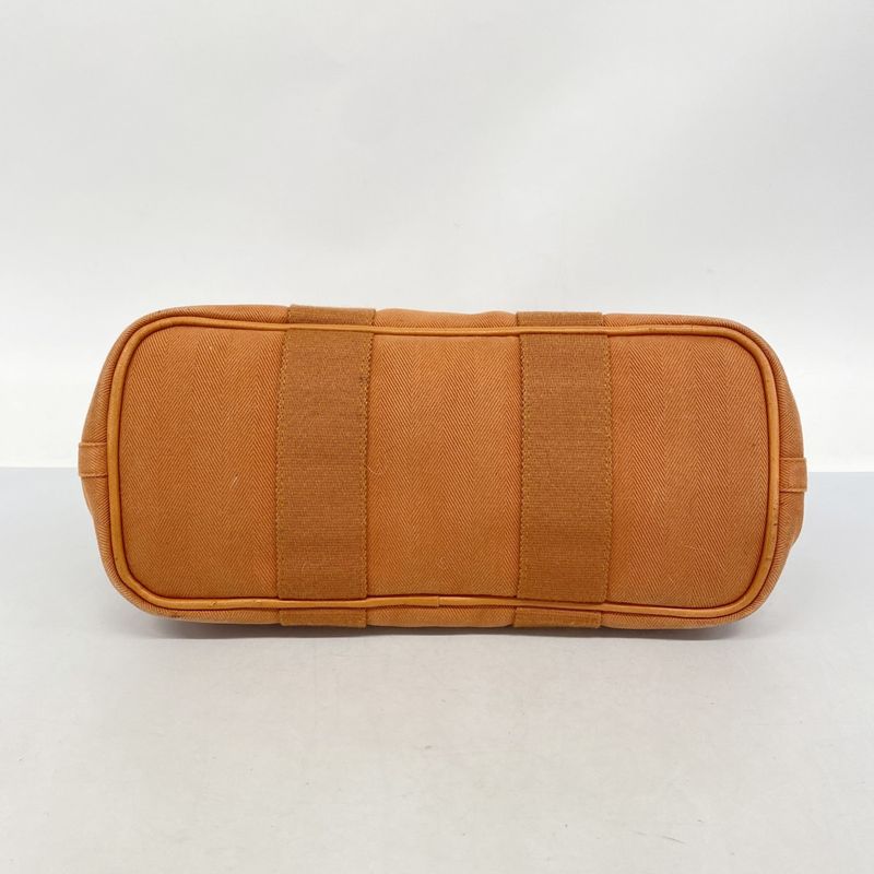 Hermes Tote Bag Valparaiso PM Twirl Chevron Orange Silver Hardware Women