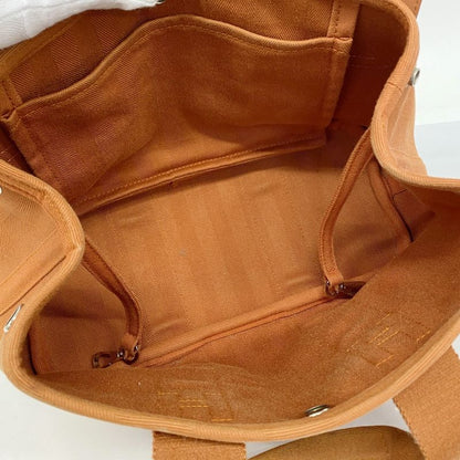 Hermes Tote Bag Valparaiso PM Twirl Chevron Orange Silver Hardware Women