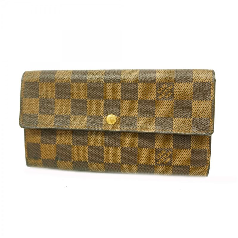 Louis Vuitton Long Wallet Damier Pochette Portmonnais Cles Di N61724 Ebène
