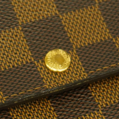Louis Vuitton Long Wallet Damier Pochette Portmonnais Cles Di N61724 Ebène