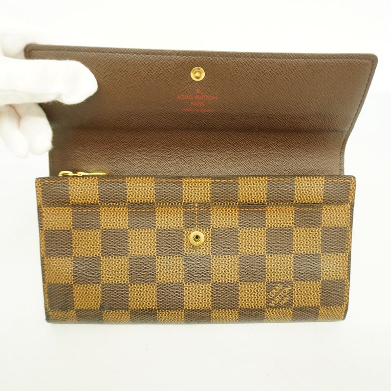 Louis Vuitton Long Wallet Damier Pochette Portmonnais Cles Di N61724 Ebène