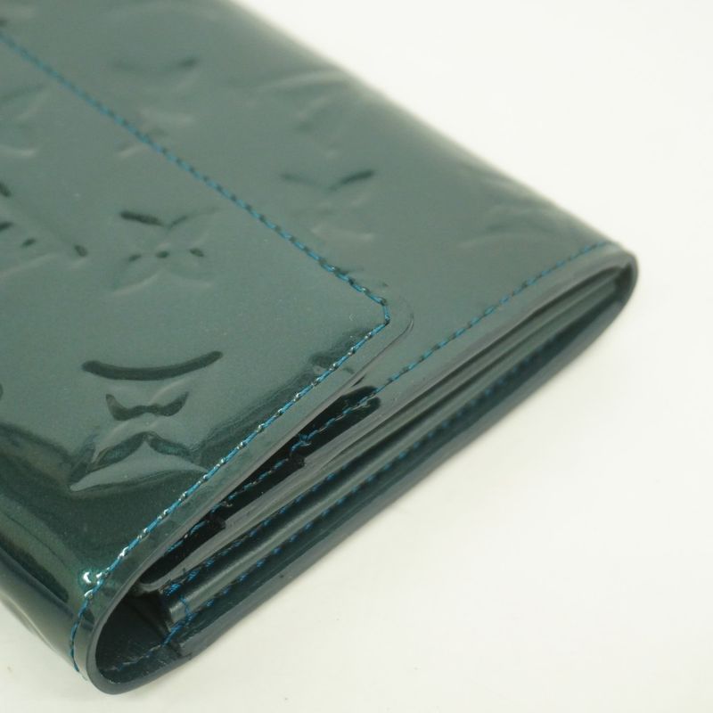 Louis Vuitton Vernis Portefeuille Sarah M93667 Blue New Women's Long Wallet