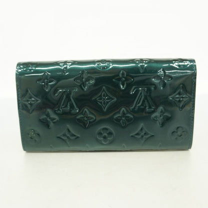 Louis Vuitton Vernis Portefeuille Sarah M93667 Blue New Women's Long Wallet