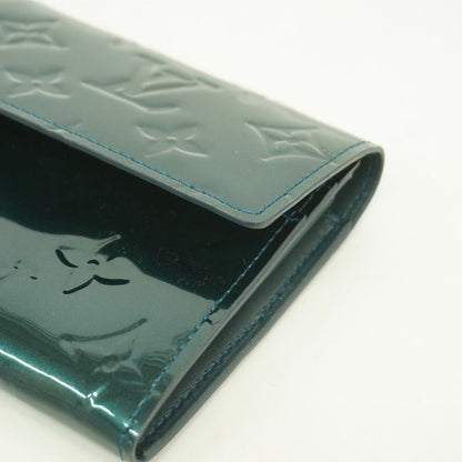 Louis Vuitton Vernis Portefeuille Sarah M93667 Blue New Women's Long Wallet