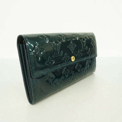Louis Vuitton Vernis Portefeuille Sarah M93667 Blue New Women's Long Wallet