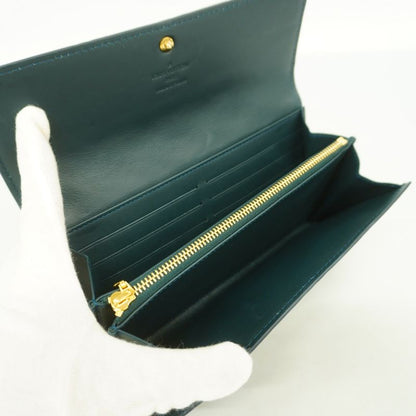 Louis Vuitton Vernis Portefeuille Sarah M93667 Blue New Women's Long Wallet