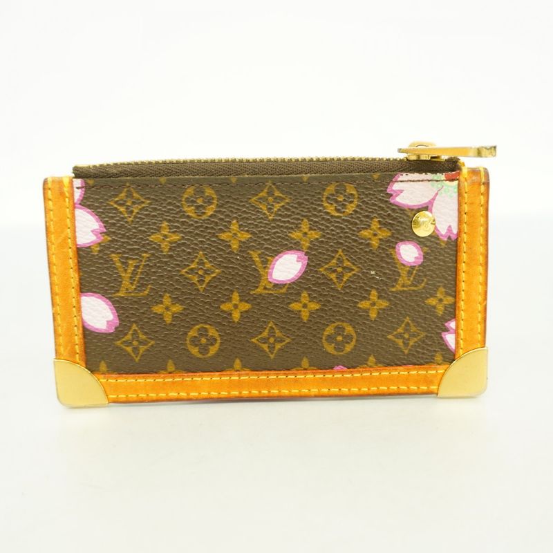 Louis Vuitton Coin Case Monogram Cherry Blossom Collaboration With Takashi
