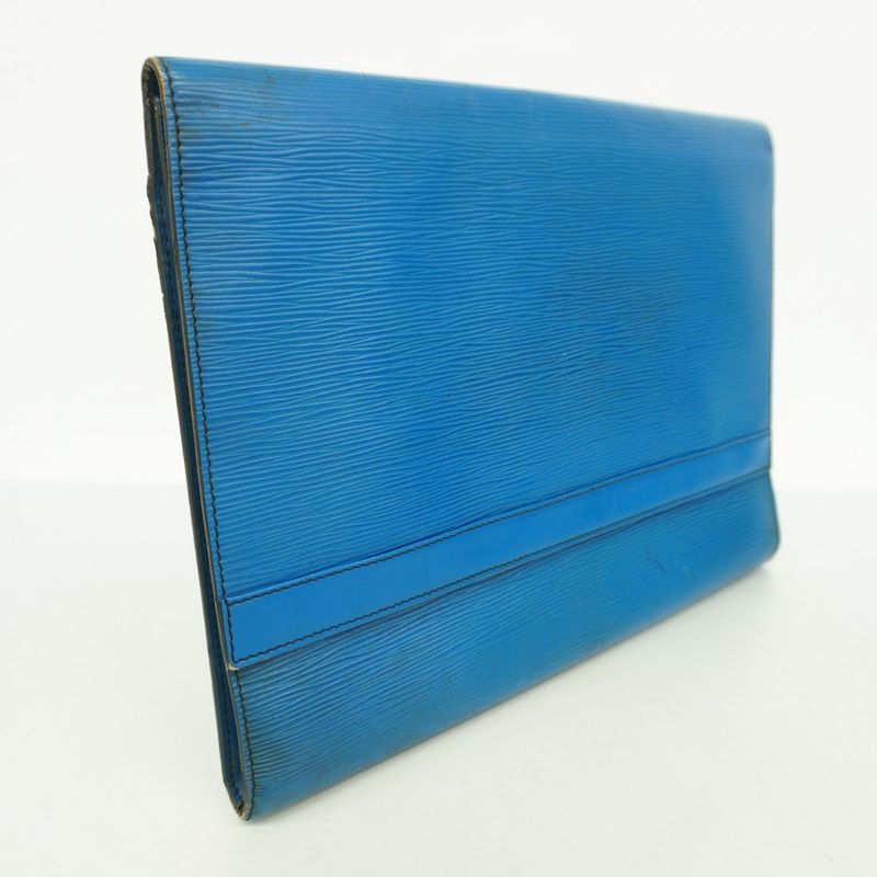 Louis Vuitton Epi Pochette Unverop Clutch Bag M52585 Toledo Blue Men's