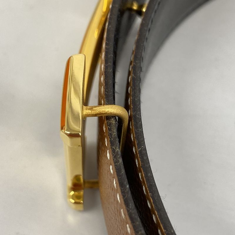 Hermes Belt Constance H Belt Courchevel Gold Hardware □C Marked Ladies
