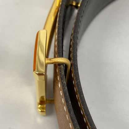 Hermes Belt Constance H Belt Courchevel Gold Hardware □C Marked Ladies