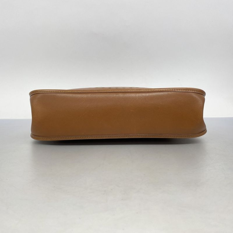 Hermes Shoulder Bag Evelyn 1 Box Calf Noisette Gold Hardware □F Engraved Ladies