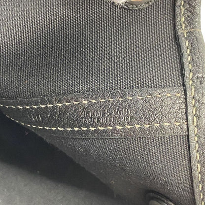 Hermes Tote Bag Garden Party PM Toile Ash Black Silver Hardware □I Engraved