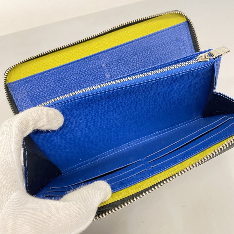 Louis Vuitton Epi Damier Graphite Zippy Organizer NM M68227 Navy Black Men's