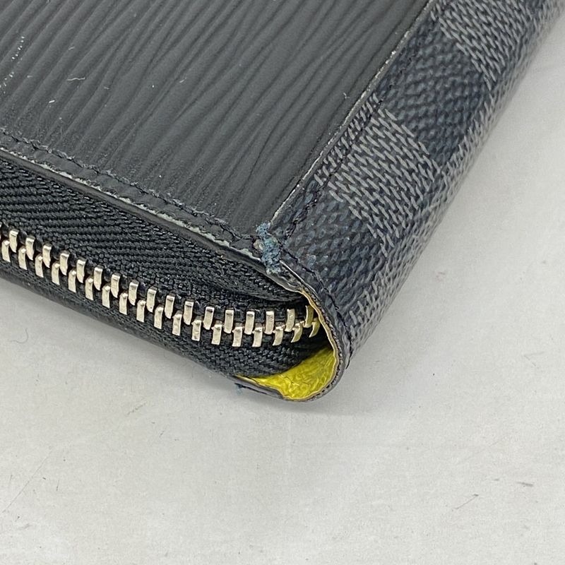 Louis Vuitton Epi Damier Graphite Zippy Organizer NM M68227 Navy Black Men's
