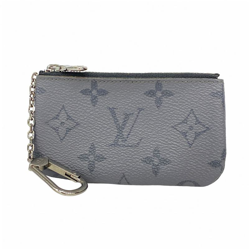 Louis Vuitton Coin Case Monogram Eclipse Reverse Pochette Cles M80905 Gray