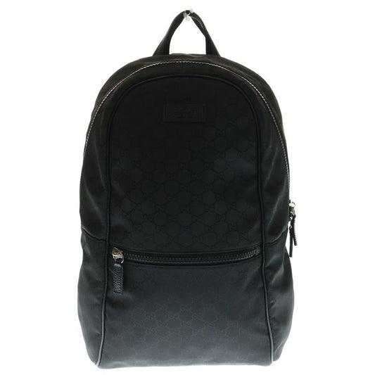 Gucci GG Nylon Backpack Sac Backpack Black 449181 Silver Hardware