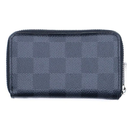 Louis Vuitton Damier Graphite Zippy Coin Case Mini Wallet Black PVC N63076