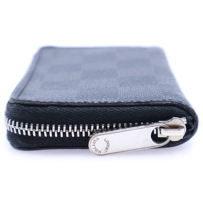 Louis Vuitton Damier Graphite Zippy Coin Case Mini Wallet Black PVC N63076