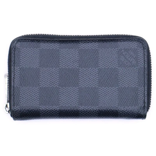 Louis Vuitton Damier Graphite Zippy Coin Case Mini Wallet Black PVC N63076