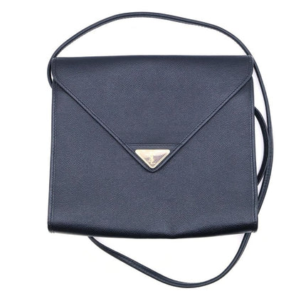 YVES Saint Laurent Shoulder Bag Shoulder Pochette Black Leather Gold Hardware