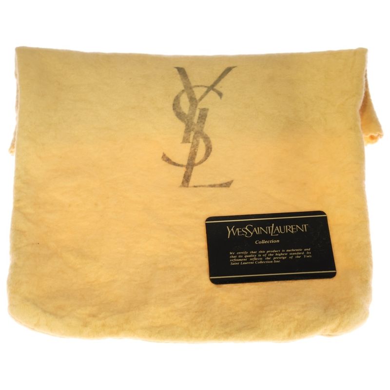 YVES Saint Laurent Shoulder Bag Shoulder Pochette Black Leather Gold Hardware