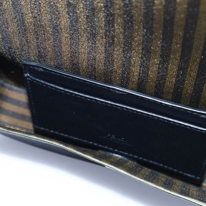 Fendi Mini Baguette Bag Mini Baguette Satin Shoulder Bag Phone Pouch Black