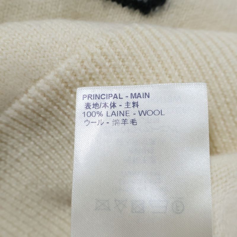 Louis Vuitton 21SS Clock Intarsia Crewneck Knit Sweater Rm211 ZLL Hkn78w White