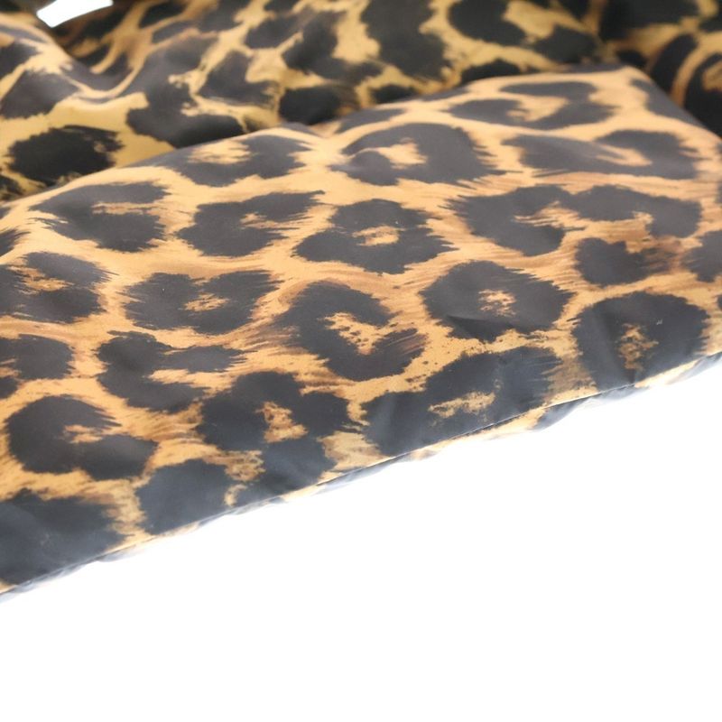 Saint Laurent Paris 21AW Leopard Padded Scarf Black Brown 668606 3yh68