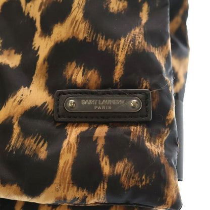 Saint Laurent Paris 21AW Leopard Padded Scarf Black Brown 668606 3yh68
