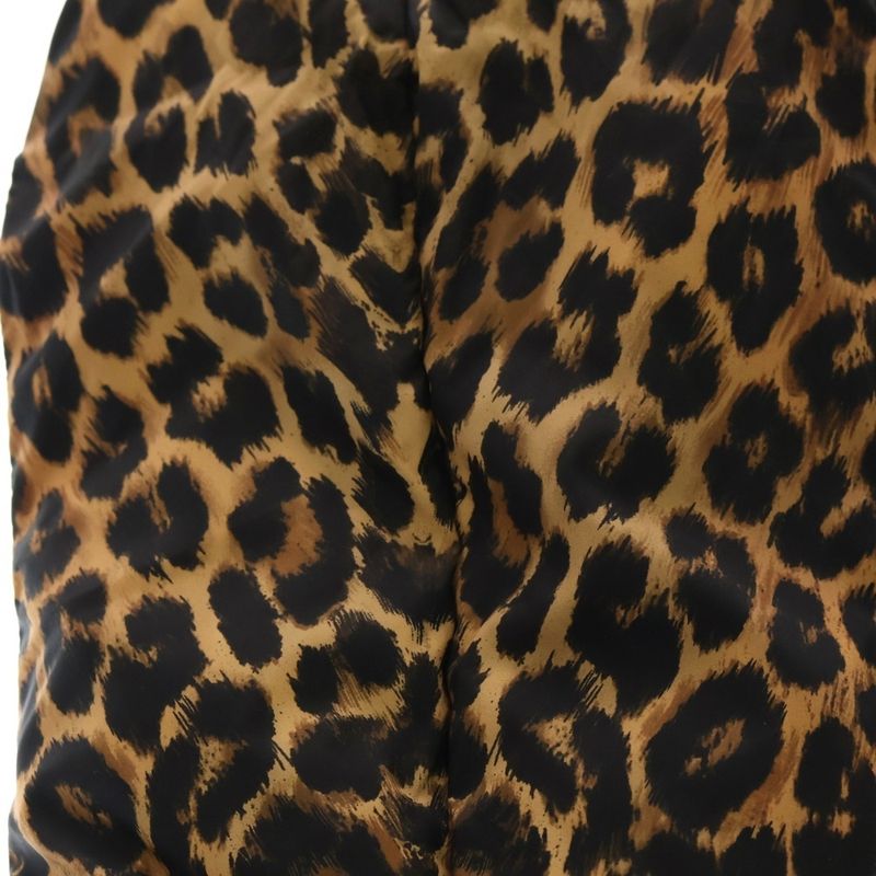 Saint Laurent Paris 21AW Leopard Padded Scarf Black Brown 668606 3yh68
