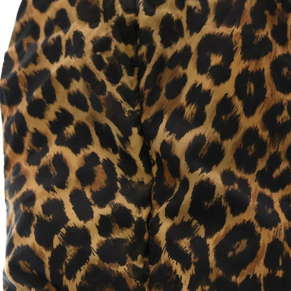 Saint Laurent Paris 21AW Leopard Padded Scarf Black Brown 668606 3yh68