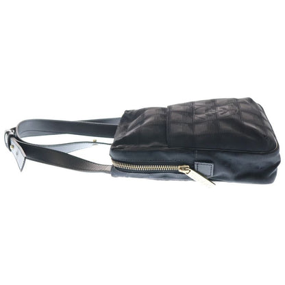 Chanel New Travel Line Shoulder Pochette Shoulder Bag Mini Bag Black Nylon