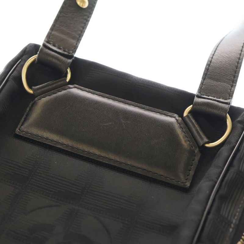 Chanel New Travel Line Shoulder Pochette Shoulder Bag Mini Bag Black Nylon