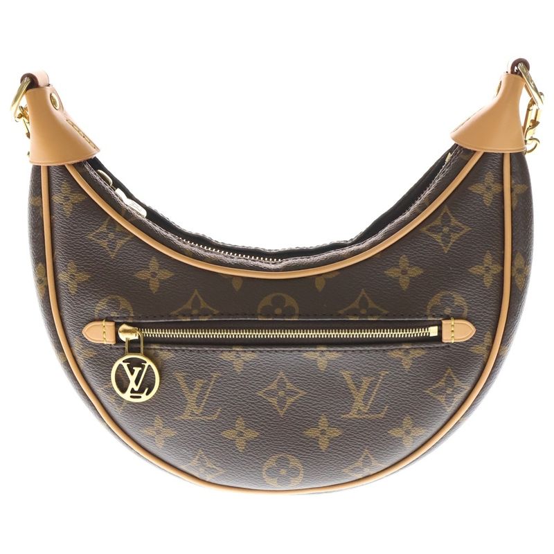 Louis Vuitton Monogram Loop Shoulder Bag Mini Bag Brown Leather X PVC M81098