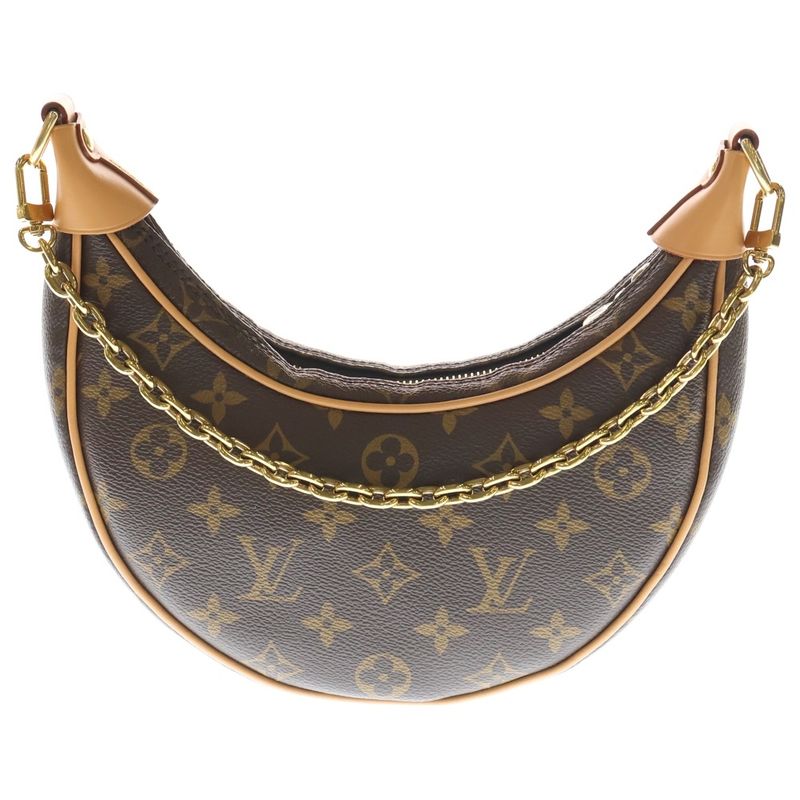 Louis Vuitton Monogram Loop Shoulder Bag Mini Bag Brown Leather X PVC M81098