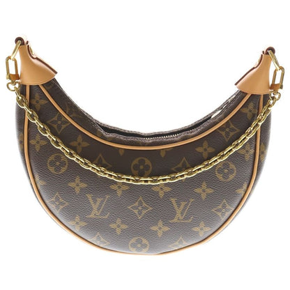 Louis Vuitton Monogram Loop Shoulder Bag Mini Bag Brown Leather X PVC M81098
