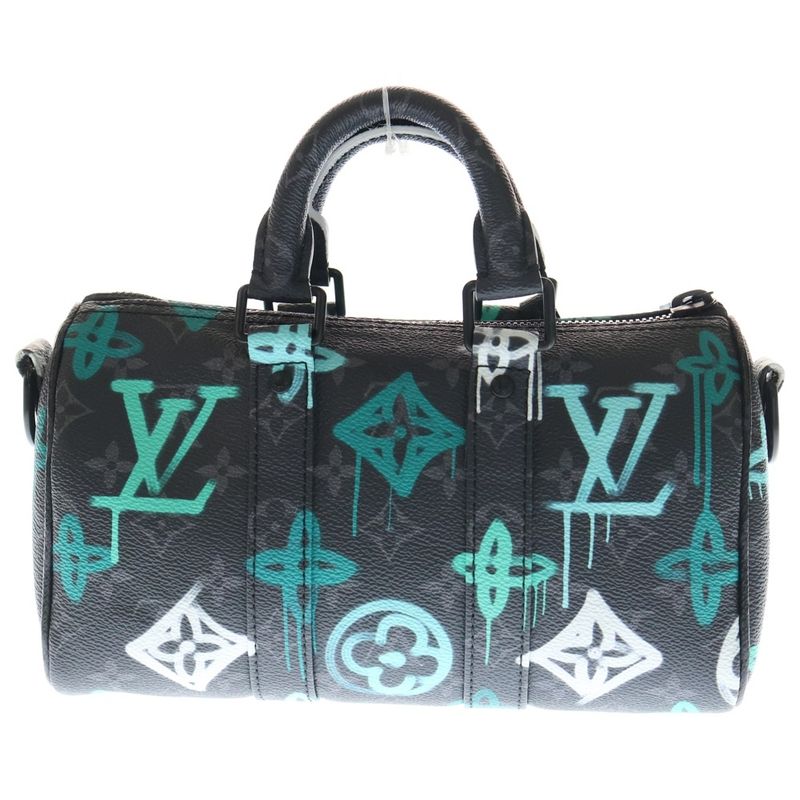 Louis Vuitton Monogram Eclipse Graffiti Keepall Bandoliere 25 2WAY Bag Mini