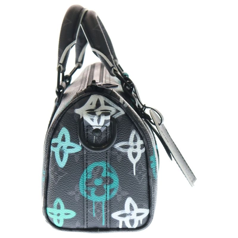 Louis Vuitton Monogram Eclipse Graffiti Keepall Bandoliere 25 2WAY Bag Mini