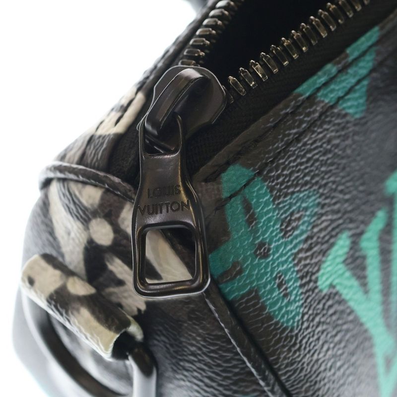Louis Vuitton Monogram Eclipse Graffiti Keepall Bandoliere 25 2WAY Bag Mini