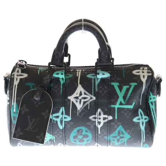 Louis Vuitton Monogram Eclipse Graffiti Keepall Bandoliere 25 2WAY Bag Mini
