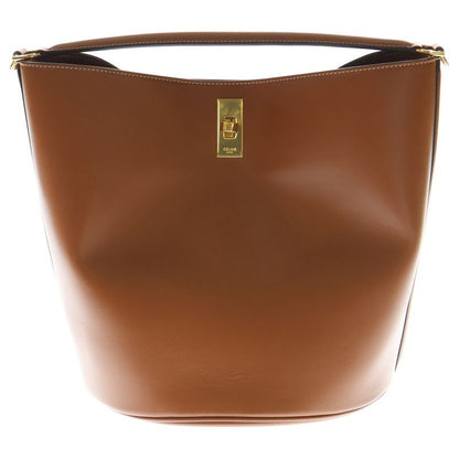 Celine Teen Bucket 16 2WAY Bag Handbag Shoulder Bag Brown Leather Gold Hardware