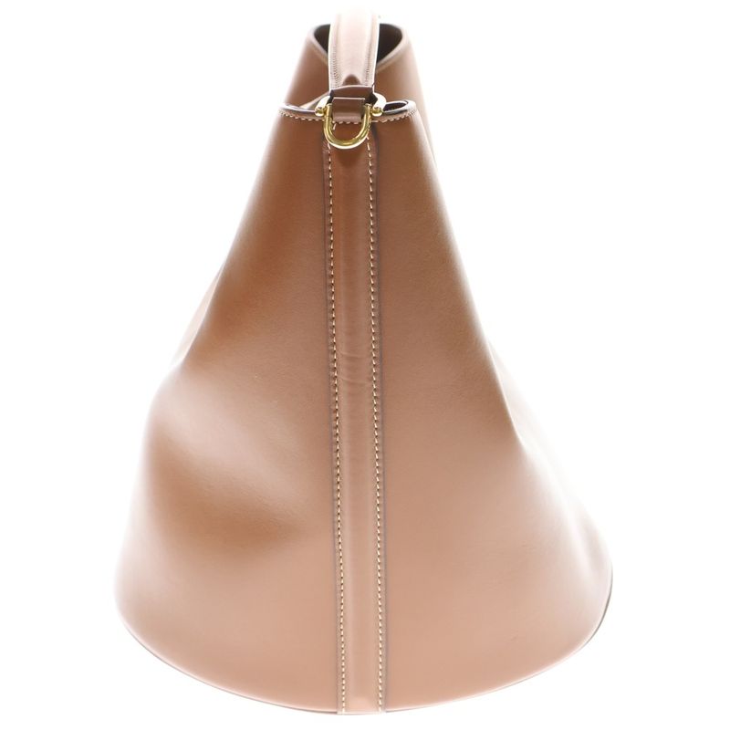 Celine Teen Bucket 16 2WAY Bag Handbag Shoulder Bag Brown Leather Gold Hardware