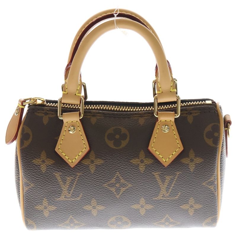 Louis Vuitton Monogram Nano Speedy 2WAY Bag Shoulder Bag Mini Bag Handbag Brown