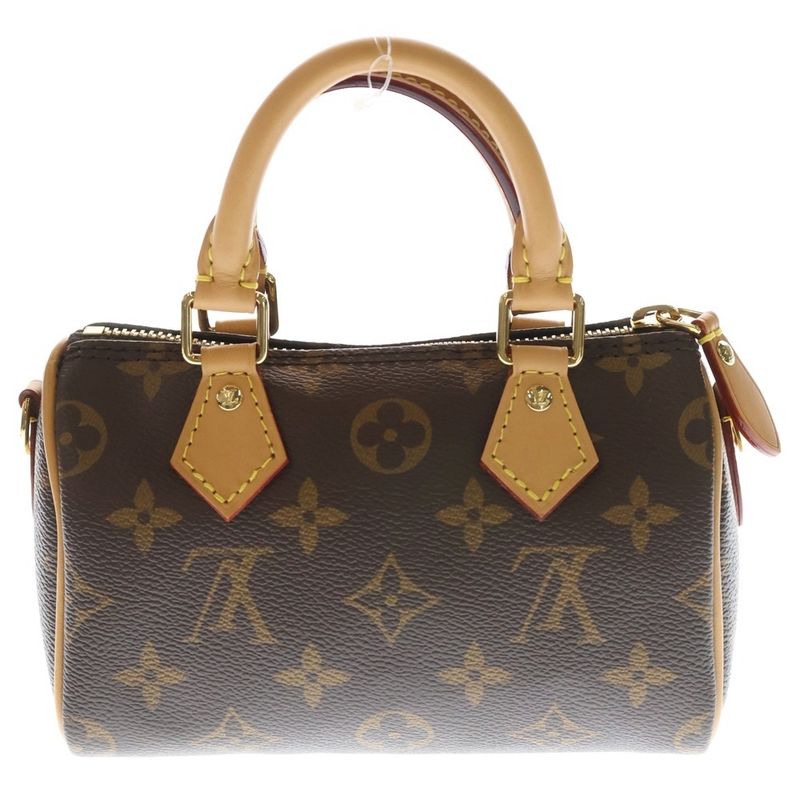 Louis Vuitton Monogram Nano Speedy 2WAY Bag Shoulder Bag Mini Bag Handbag Brown