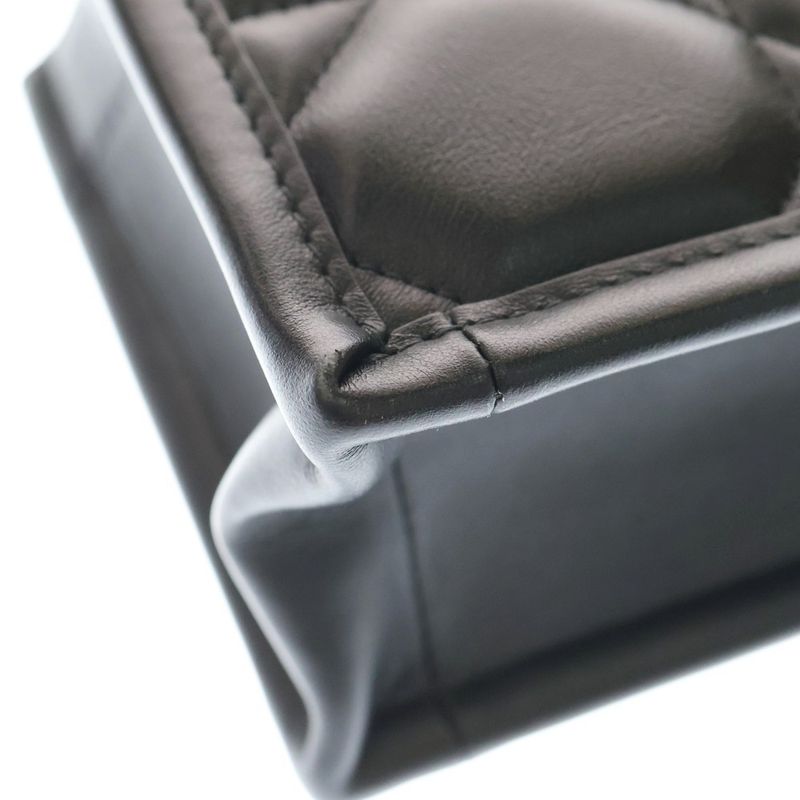 Christian Dior Book Tote Mini Micro Cannage 2WAY Bag Shoulder Bag Handbag Black