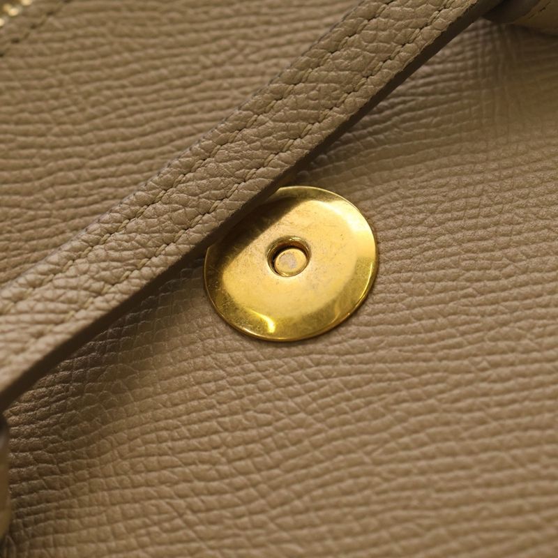Celine Belt Bag Pico 2WAY Handbag Shoulder Bag Mini Bag Beige Leather Gold